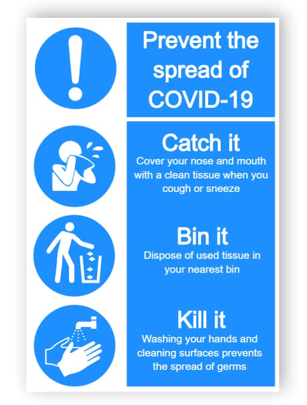Prevent the spread of covid-19 - sticker