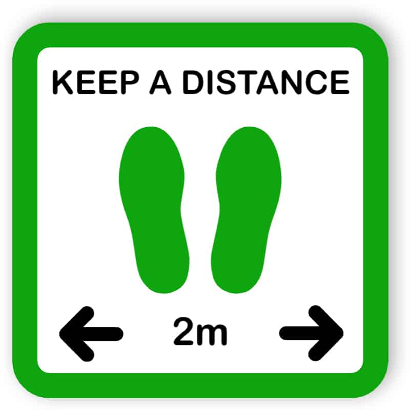 Keep a distance sign