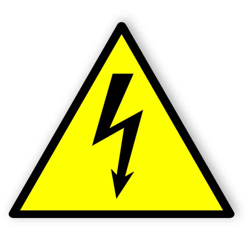 Electrical Hazard - Engraved - With Tape