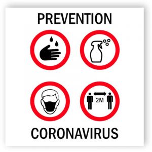 Prevention coronavirus sticker