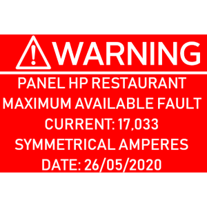 Red Warning Technical Sign