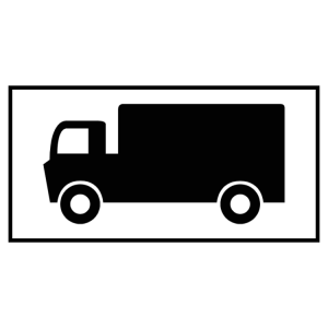Parking place for goods vehicles sign