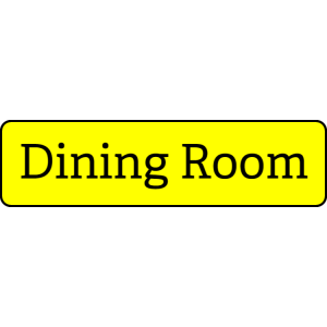 Dining room sign