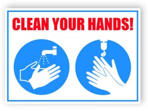 Clear your hands sign