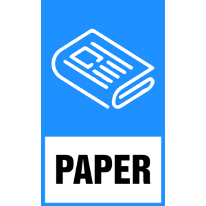 Blue paper sticker