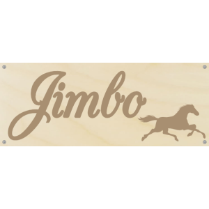 Wooden horse name sign