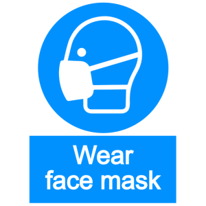 Wear face mask - portrait sign