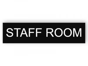 Staff room door sign