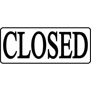 Closed sign