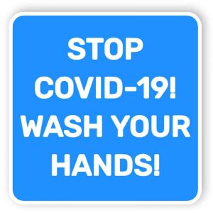 Stop covid-19 - wash your hands - sticker