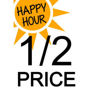 Happy hour sign