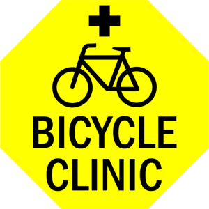 Bicycle clinic sign