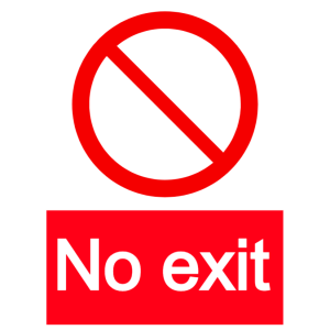 No exit - portrait sign