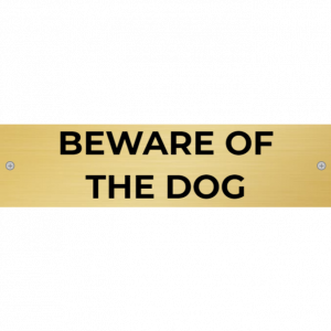 Be careful - dog inside