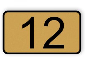 Door number plaque - bronze color plastic