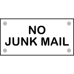 No junk mail sign 4