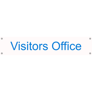 Visitors office sign