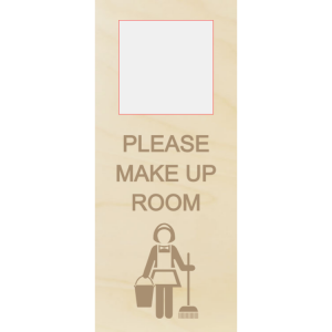 Make up the room - wooden door hanger