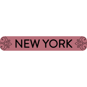 New York - rose gold sign