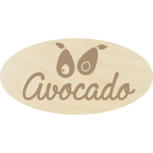 Wooden avocado sign