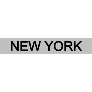 New York - silver sign