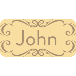 Wooden name tag 3