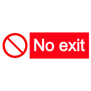 No exit - landscape sign