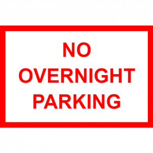 No overnight parking