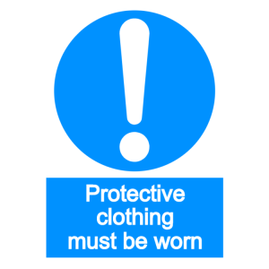 Protective clothing must be worn sign