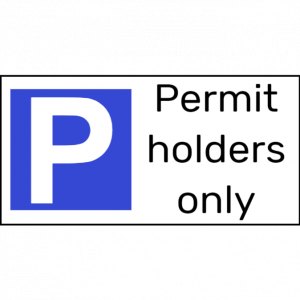 Parking - permit holders only