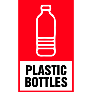 Red plastic bottles sticker