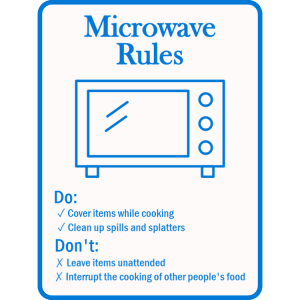 Microwave rules sign