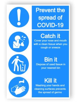 Prevent the spread of covid-19 - sticker