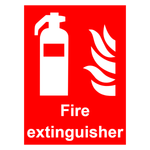 Fire extinguisher sign