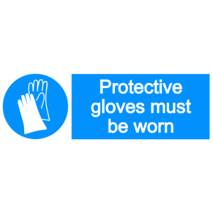 Protective gloves must be worn - landscape sign