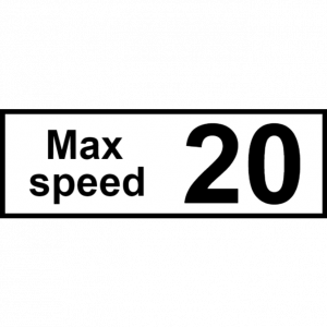 Max speed 20 sign