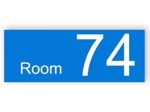 Plastic room number - rectangular