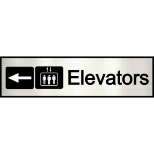 Aluminium elevators sign