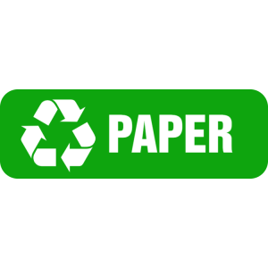 Green paper landscape sticker