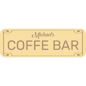 Coffee bar sign