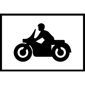 Parking place for solo motor cycles sign