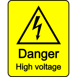 Danger - high voltage sticker