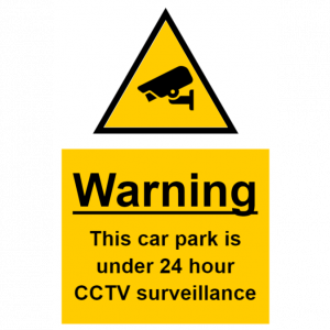 CCTV sign - car park under surveillance