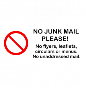 No junk mail sign