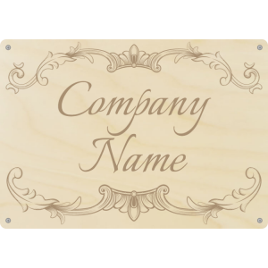 Custom wooden company sign