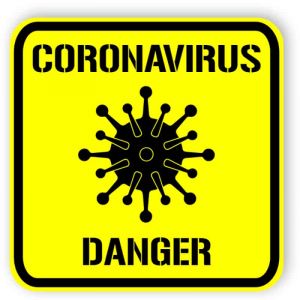 Coronavirus - danger - sticker