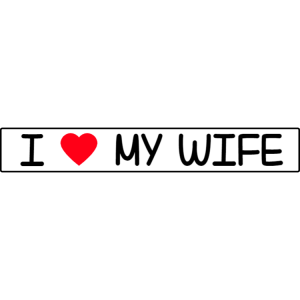 I love my wife sticker