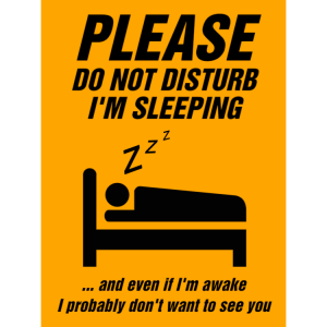 Funny do not disturb sign