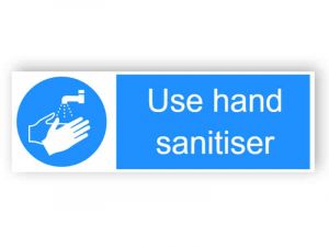 Use hand sanitiser - landscape sticker