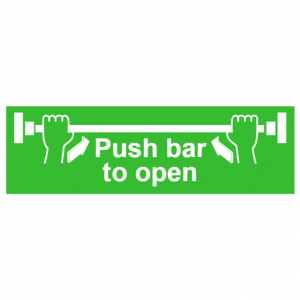 Push bar to open sign 1